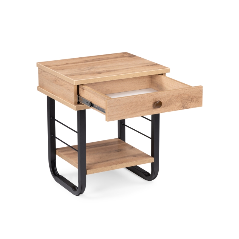 Прикроватная тумба Малгома черная / дуб вотан