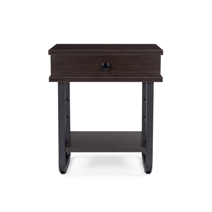 Прикроватная тумба Малгома черная / венге