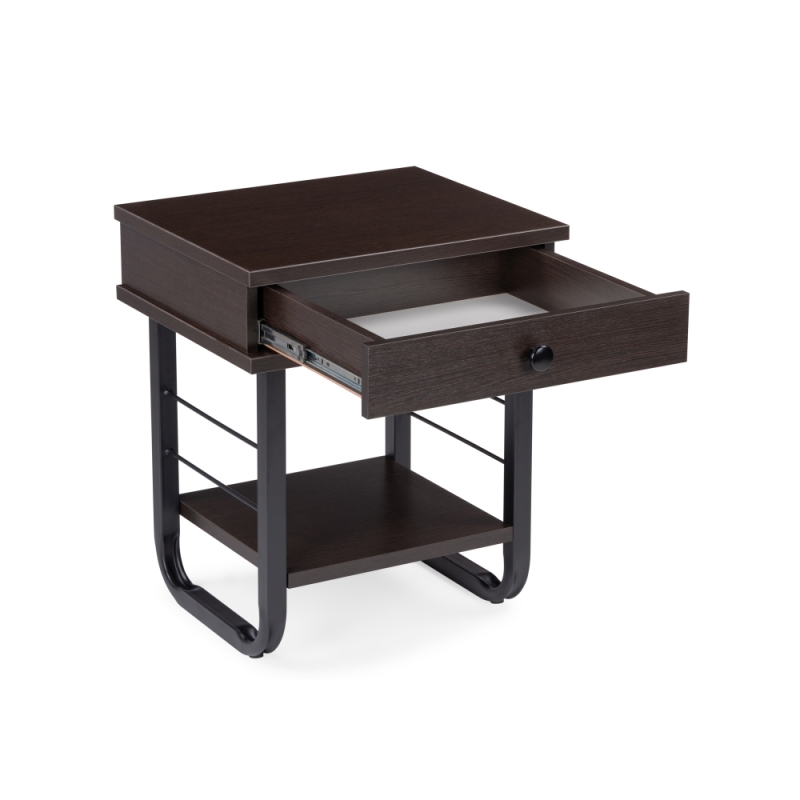 Прикроватная тумба Малгома черная / венге