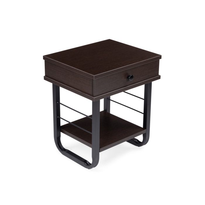 Прикроватная тумба Малгома черная / венге