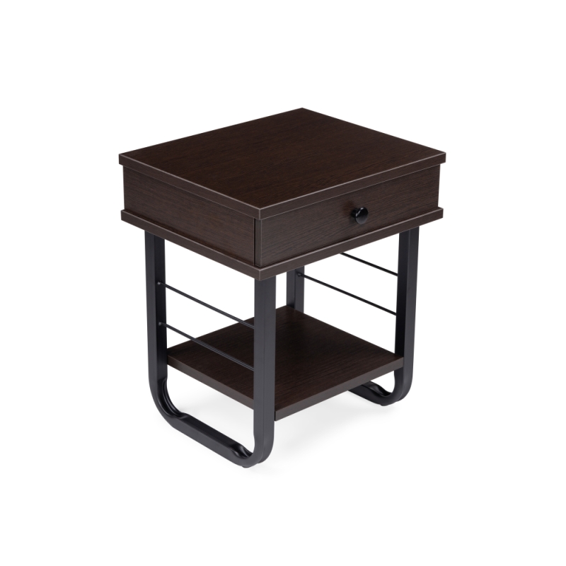 Прикроватная тумба Малгома черная / венге