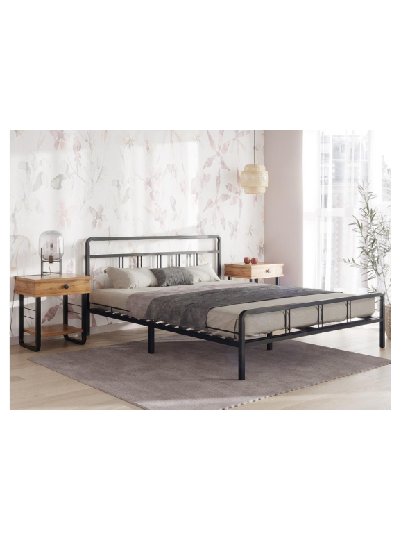 Полутораспальная кровать Рейк 140х200 черная