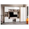 Модульная гостиная Алетра дуб крафт серый / глянец белый комплектация 1