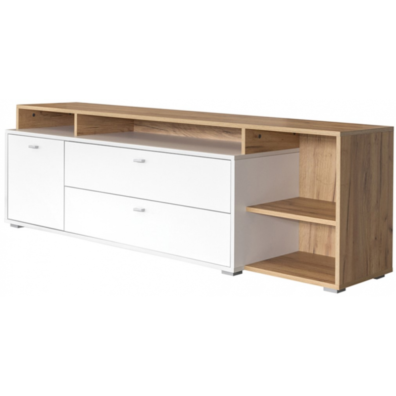 Модульная гостиная Бэль белый премиум / дуб золотой craft комплектация 1