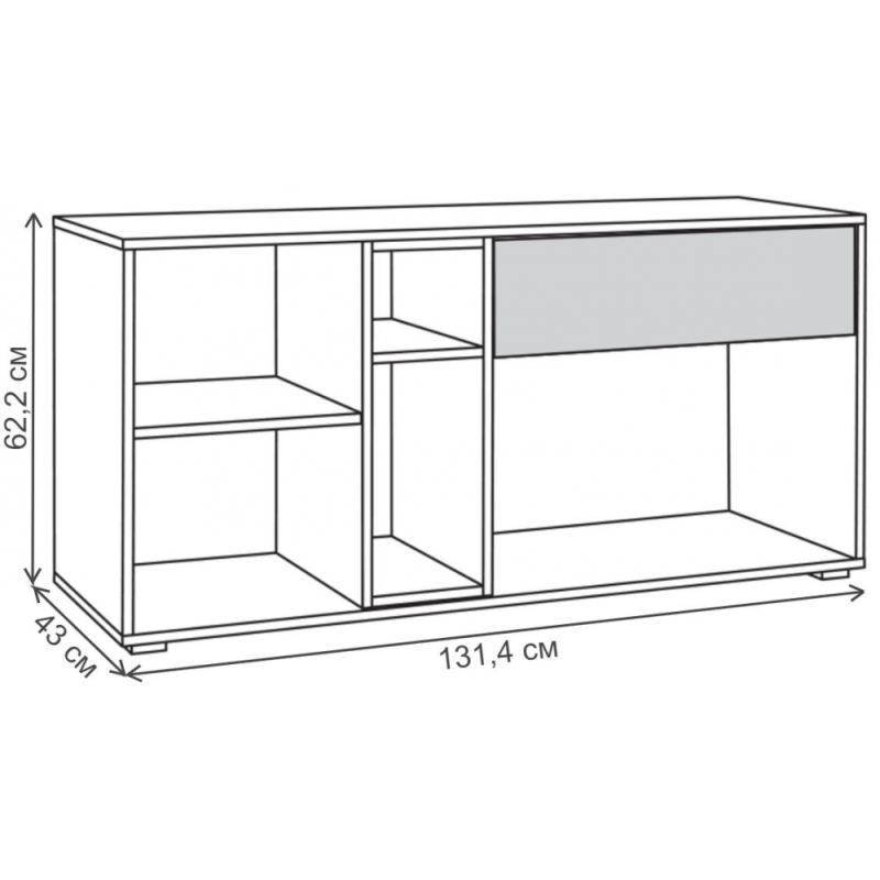 Модульная гостиная Бэль белый премиум / дуб золотой craft комплектация 2