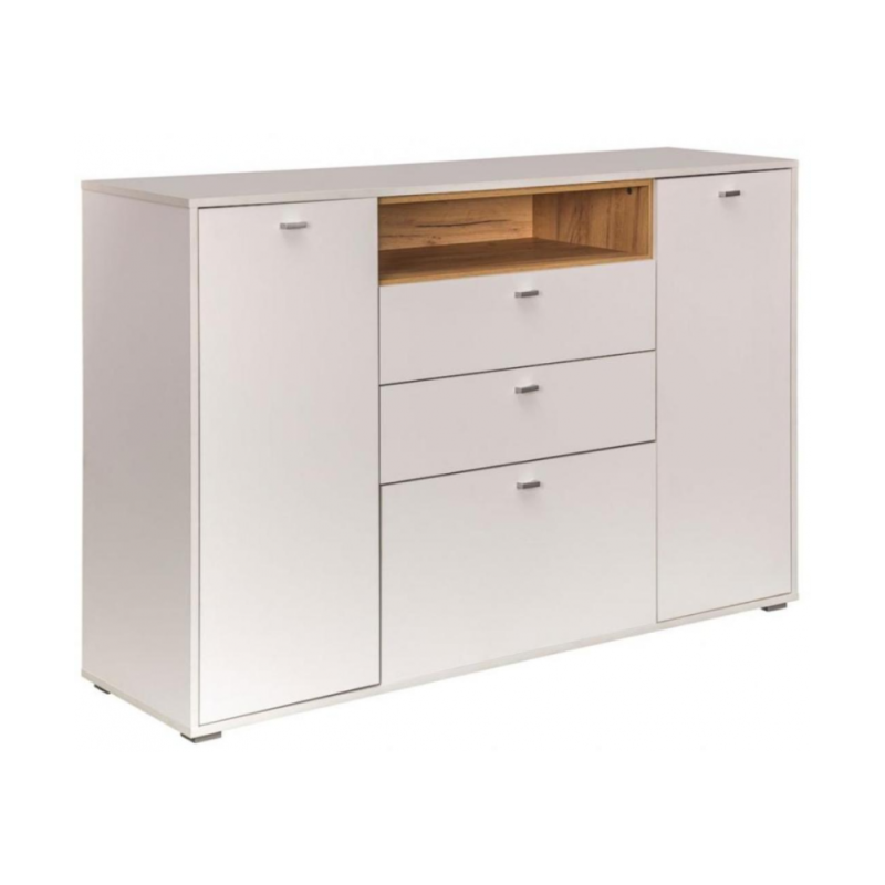 Модульная гостиная Бэль белый премиум / дуб золотой craft комплектация 2