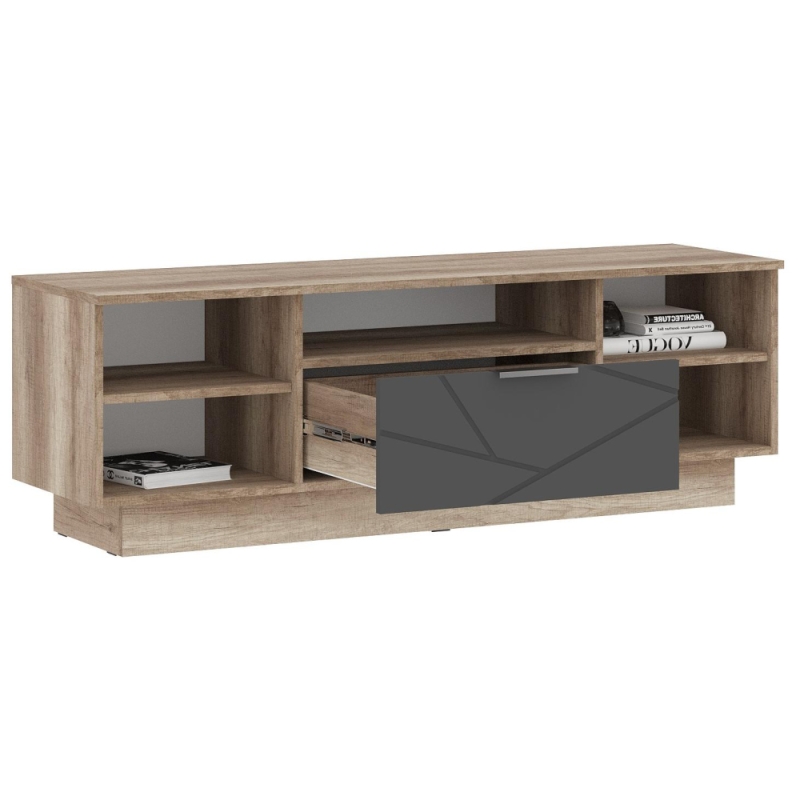 Модульная гостиная Диамо 3 софт графит / дуб каньон