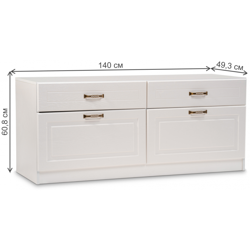 Модульная гостиная Ливерпуль белый / ясень ваниль НМ-1012-100 комплектация 3