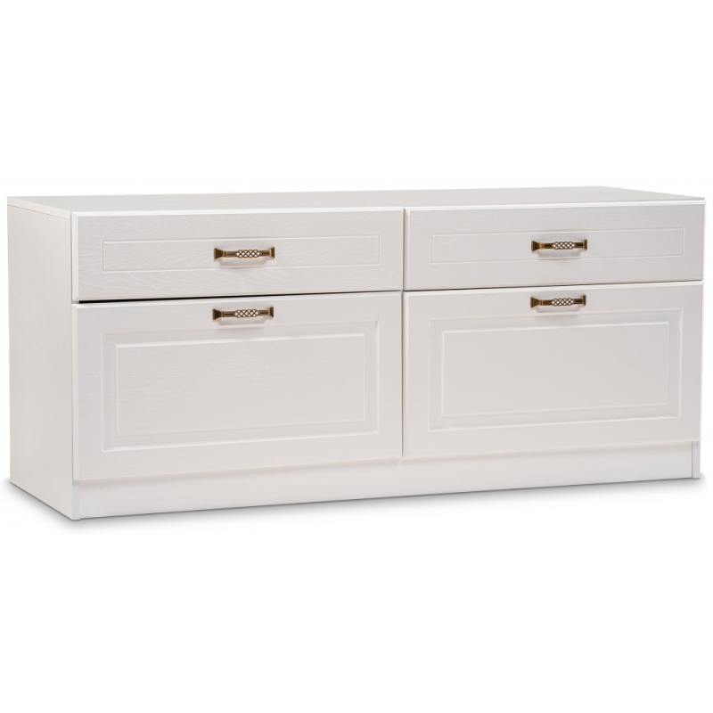 Модульная гостиная Ливерпуль белый / ясень ваниль НМ-1012-100 комплектация 3