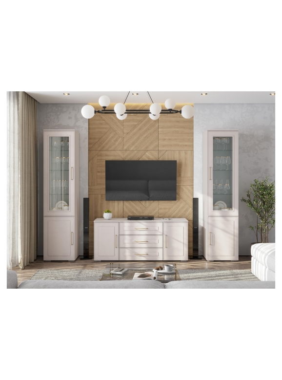 Модульная гостиная Мотру кашемир / шампань комплектация 1