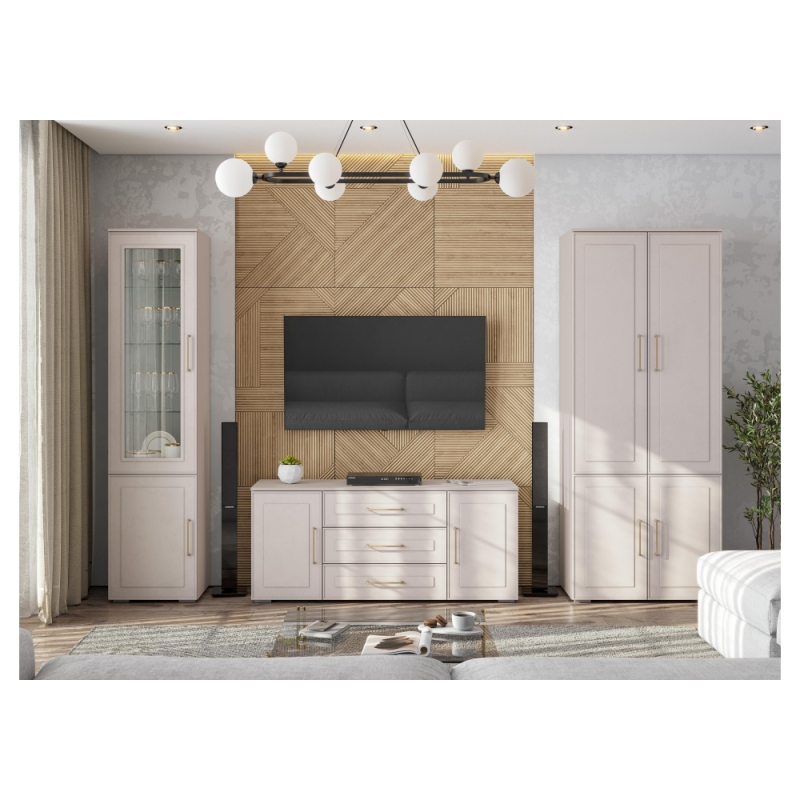 Модульная гостиная Мотру кашемир / шампань комплектация 3