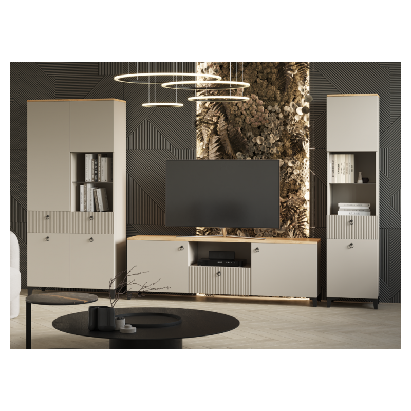 Готовая гостиная Ника бежевый мат-05 / кашемир комплектация 1