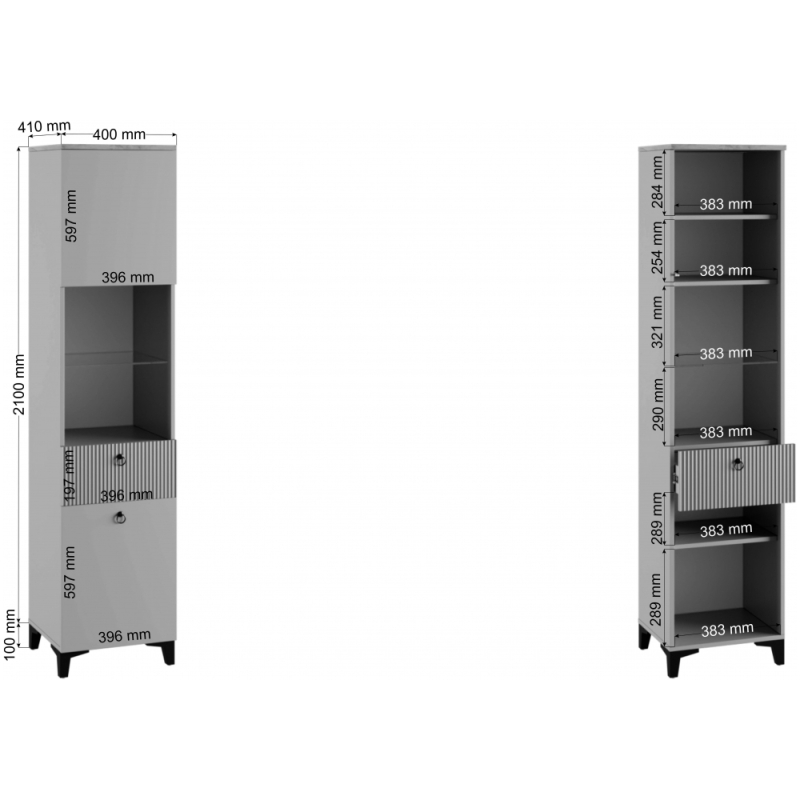 Готовая гостиная Ника бежевый мат-05 / кашемир комплектация 1