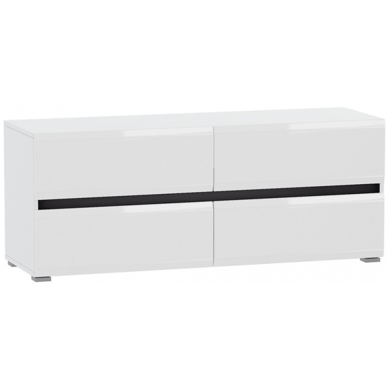 Готовая гостиная Сейдиль белый премиум / черный / белый глянец комплектация 2