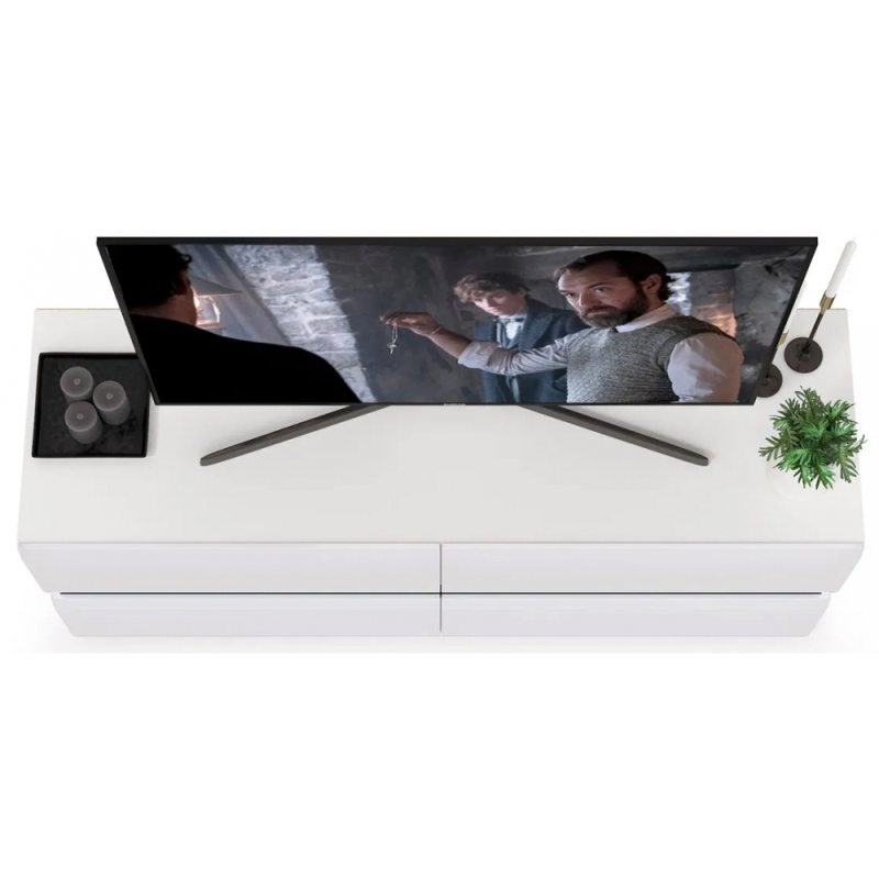 Готовая гостиная Сейдиль белый премиум / черный / белый глянец комплектация 2