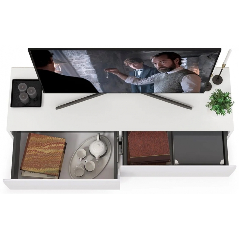 Готовая гостиная Сейдиль белый премиум / черный / белый глянец комплектация 4