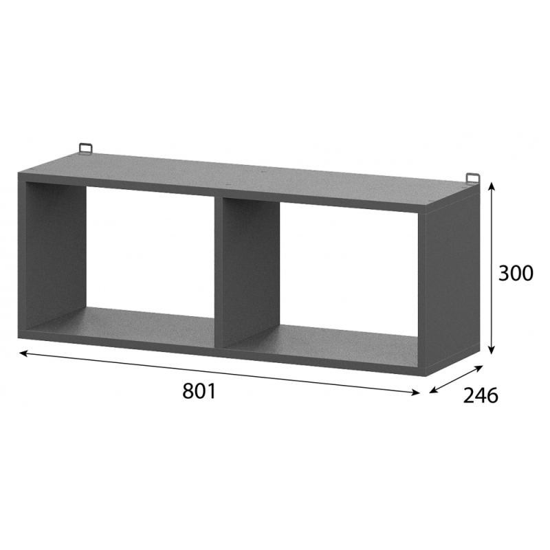 Модульная гостиная Сибити графит серый комплектация 1