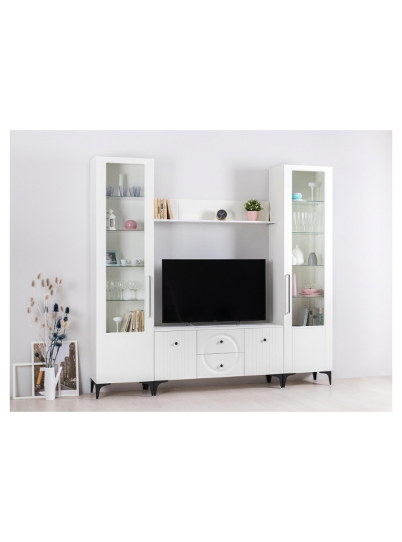 Модульная гостиная Вестра белый шагрень комплектация 3