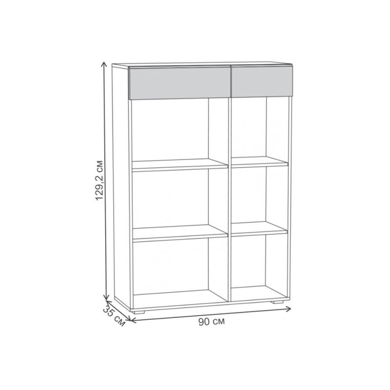 Модульная прихожая Лайн дуб серый craft K 002 PW / белый глянец пвх комплектация 3