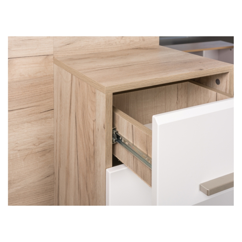 Модульная прихожая Лайн дуб серый craft K 002 PW / белый глянец пвх комплектация 3