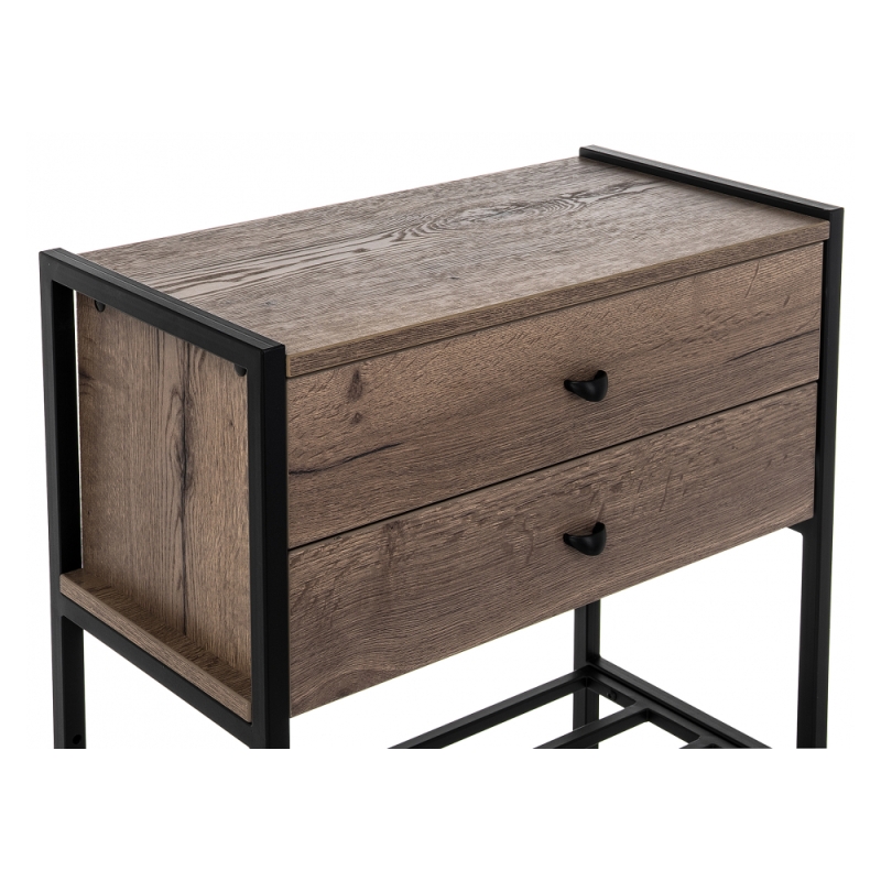 Модульная прихожая Лофт дуб велингтон / черный матовый