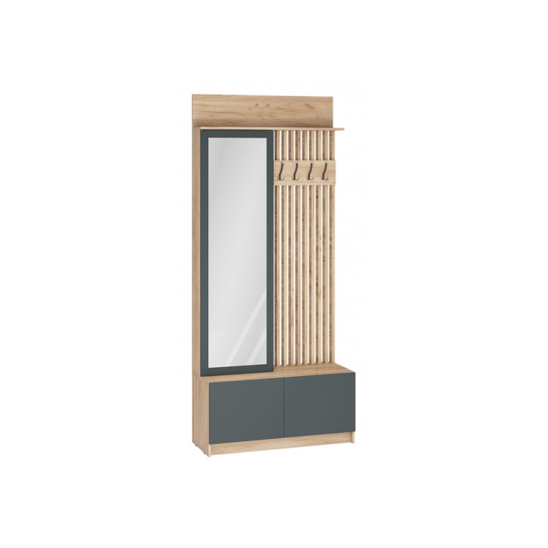 Модульная прихожая Молд комплектация 1 дуб крафт золотой / серый графит