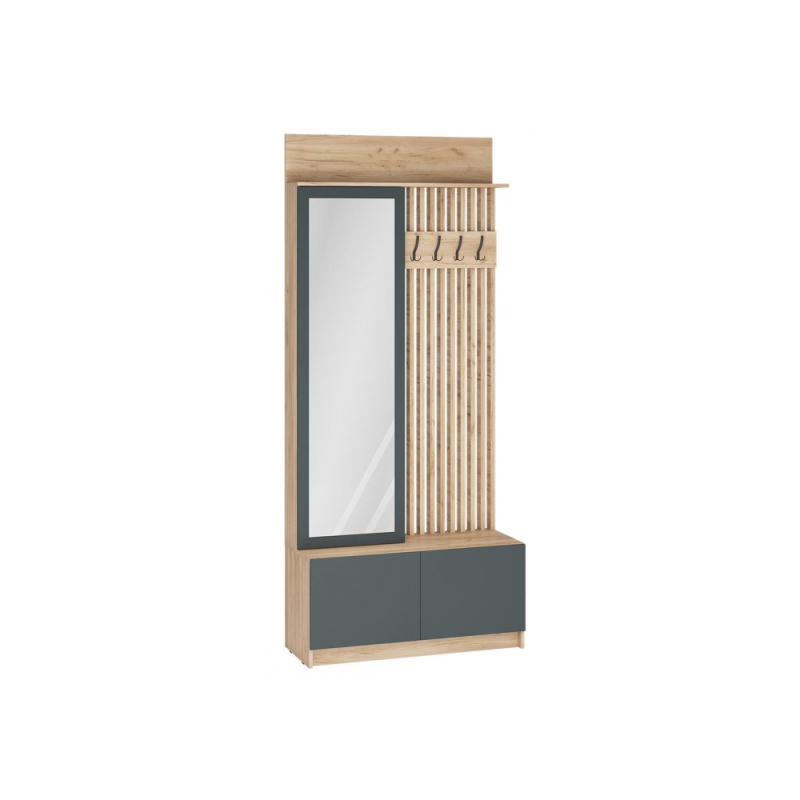 Модульная прихожая Молд комплектация 2 дуб крафт золотой / серый графит