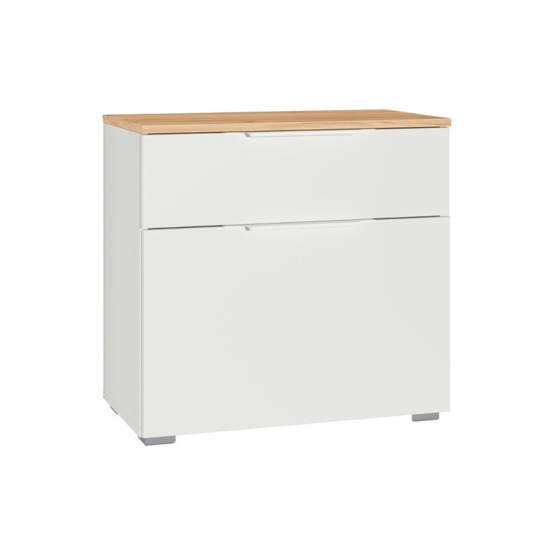 Модульная прихожая Октава Комплектация 1 белый PE шагрень / дуб золотой craft