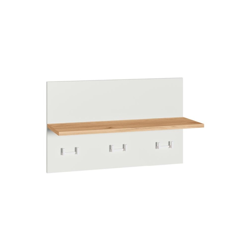 Модульная прихожая Октава Комплектация 1 белый PE шагрень / дуб золотой craft