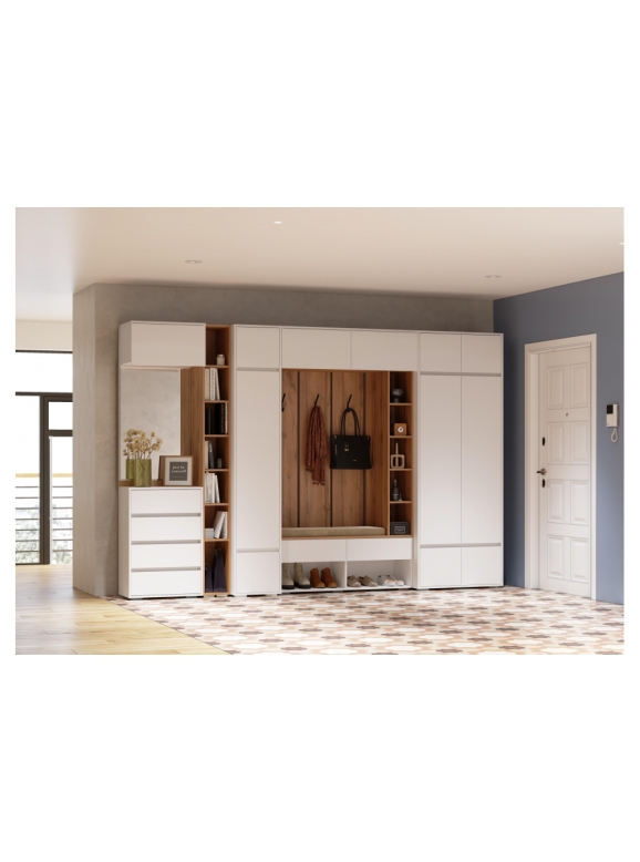 Модульная прихожая Роут белый комплектация 2