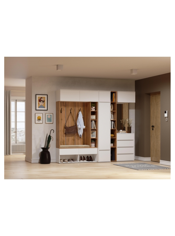 Модульная прихожая Роут белый комплектация 3