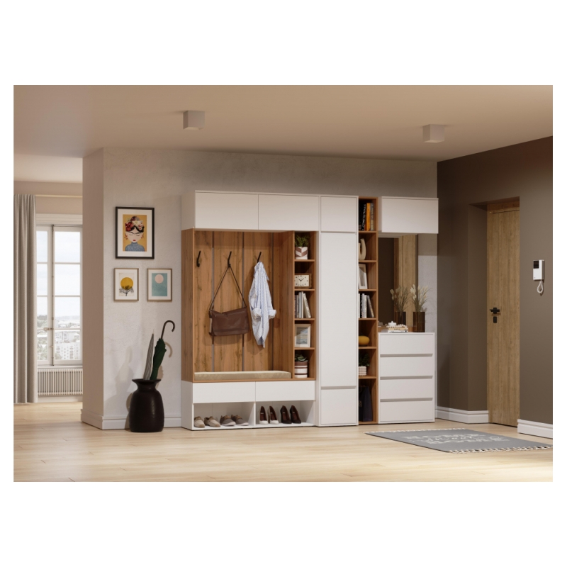 Модульная прихожая Роут белый комплектация 3