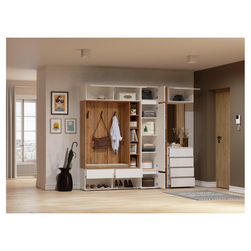 Модульная прихожая Роут белый комплектация 3