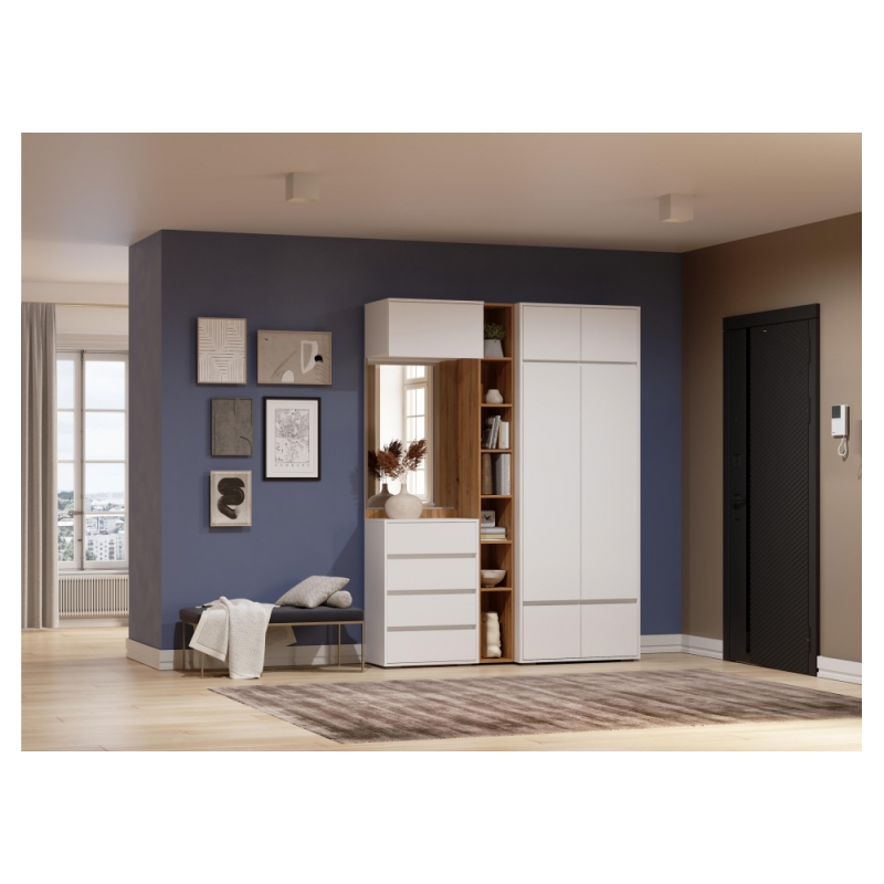 Модульная прихожая Роут белый комплектация 4