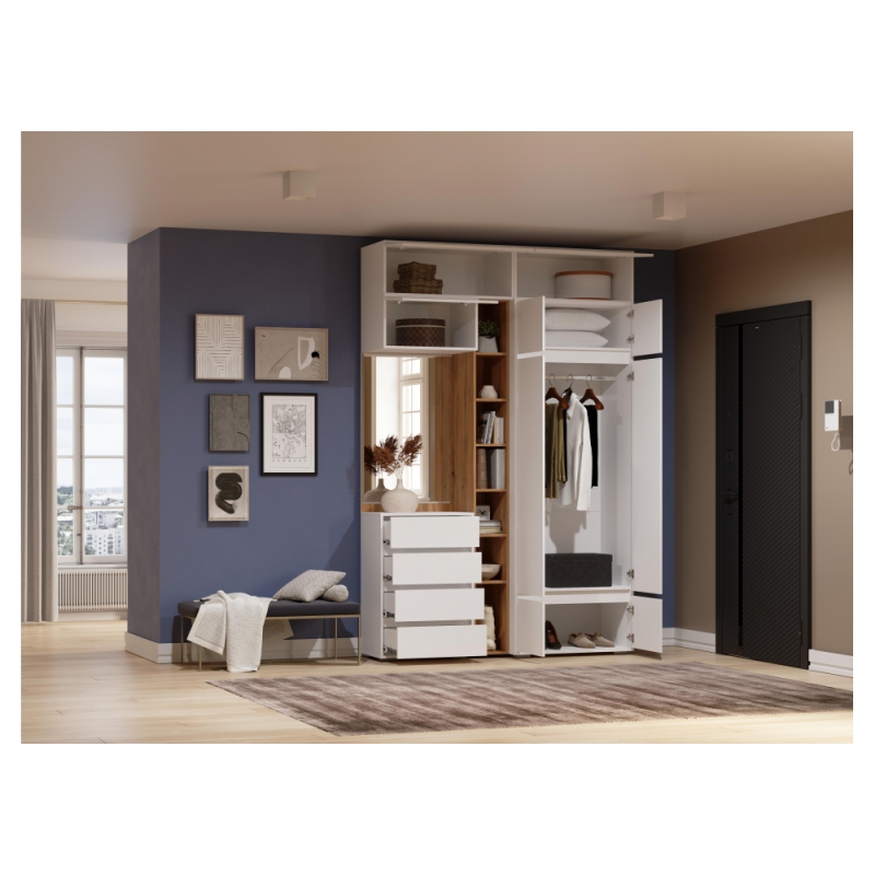 Модульная прихожая Роут белый комплектация 5