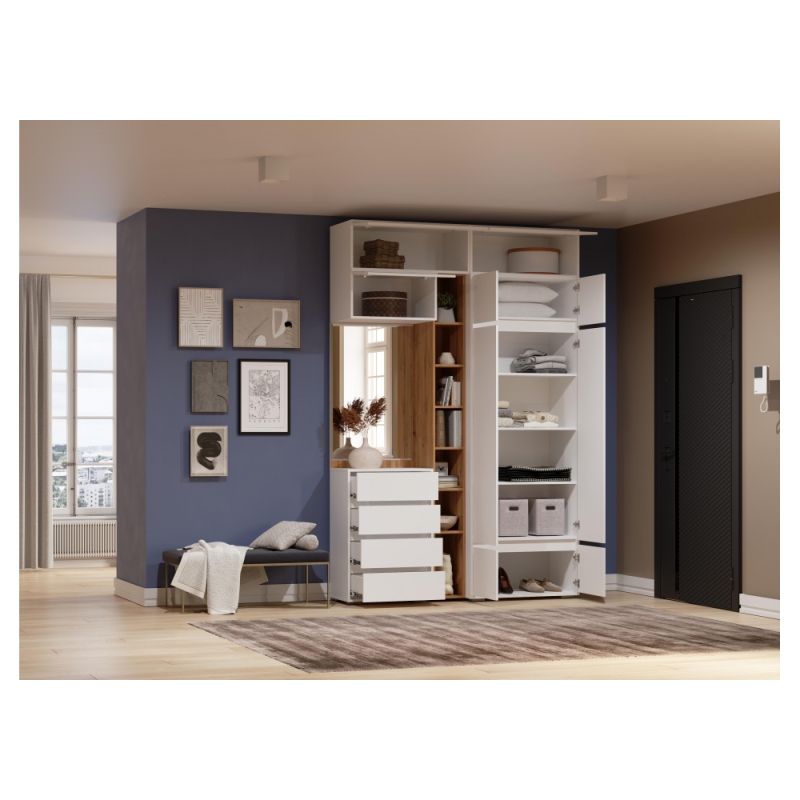 Модульная прихожая Роут белый комплектация 5