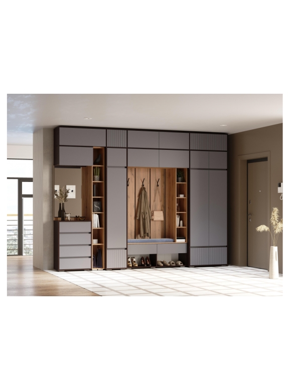 Прихожая Роут венге / графит софт комплектация 1