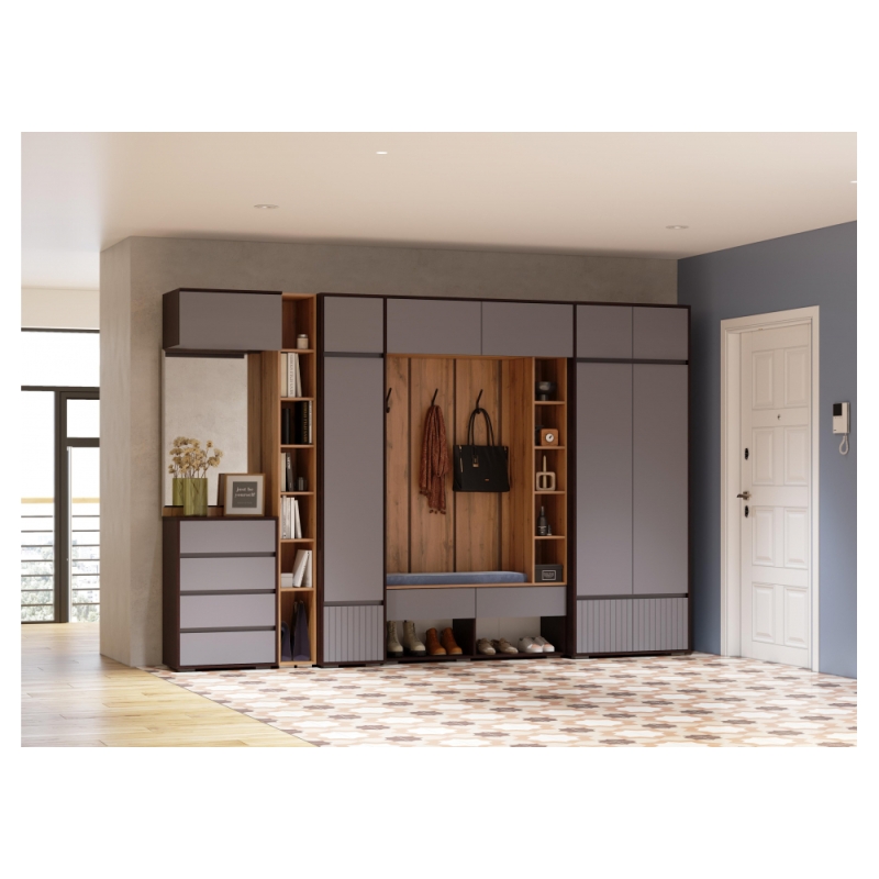 Прихожая Роут венге / графит софт комплектация 2