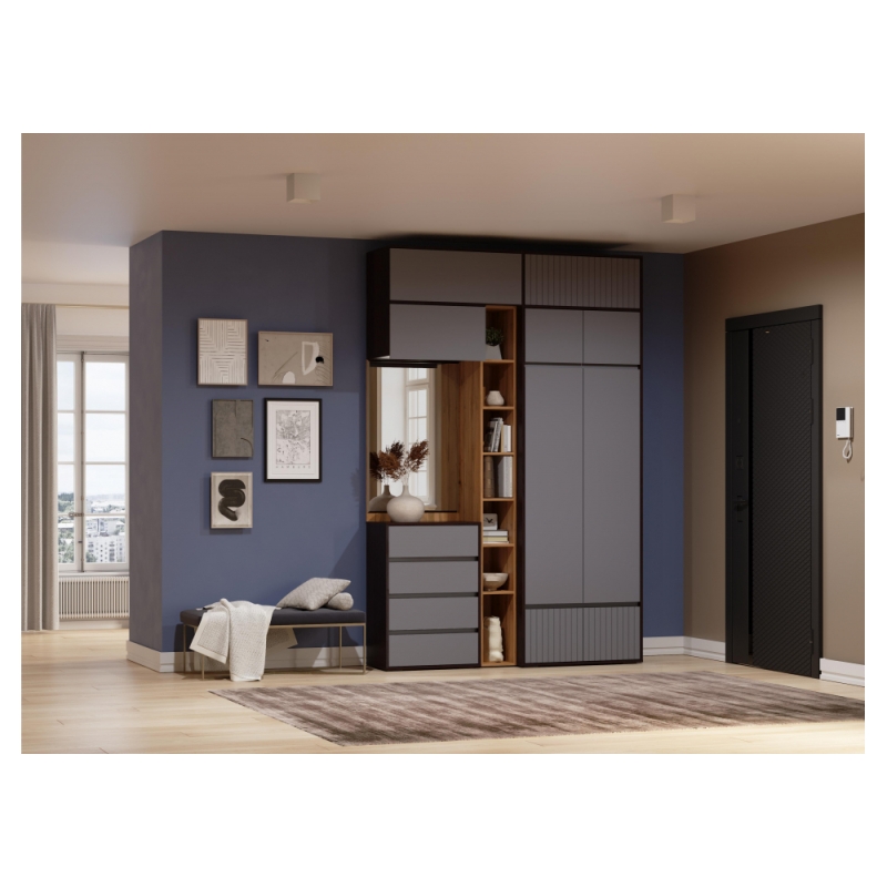 Прихожая Роут венге / графит софт комплектация 5