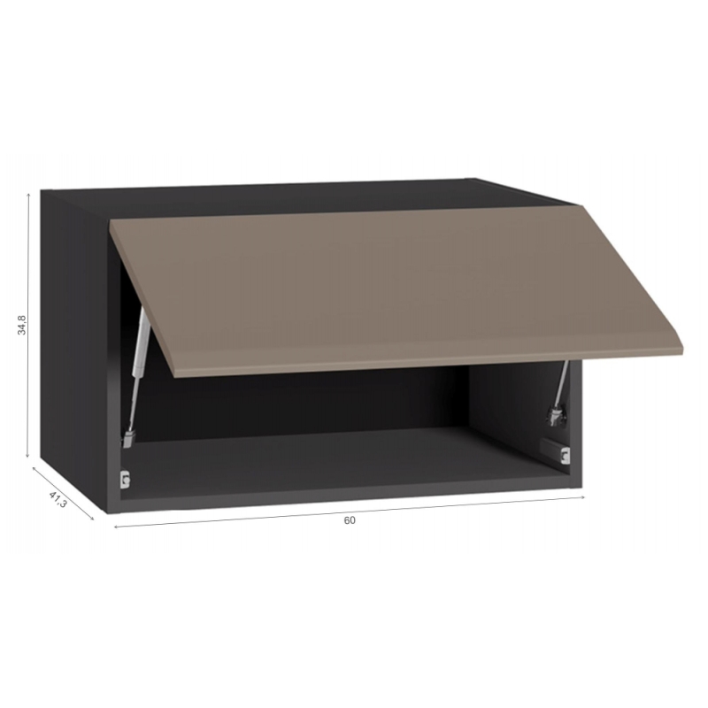 Модульная прихожая Сейдиль антрацит / велюто капучинно Комплектация 2