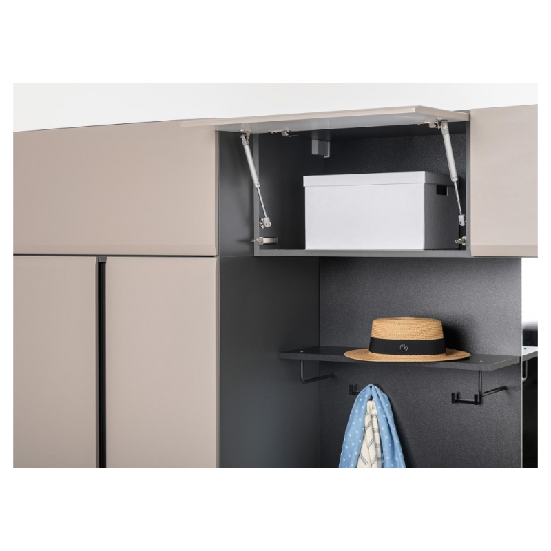 Модульная прихожая Сейдиль антрацит / велюто капучинно Комплектация 2