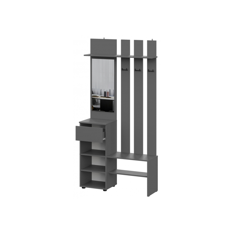 Модульная прихожая Сибити графит серый комплектация 1