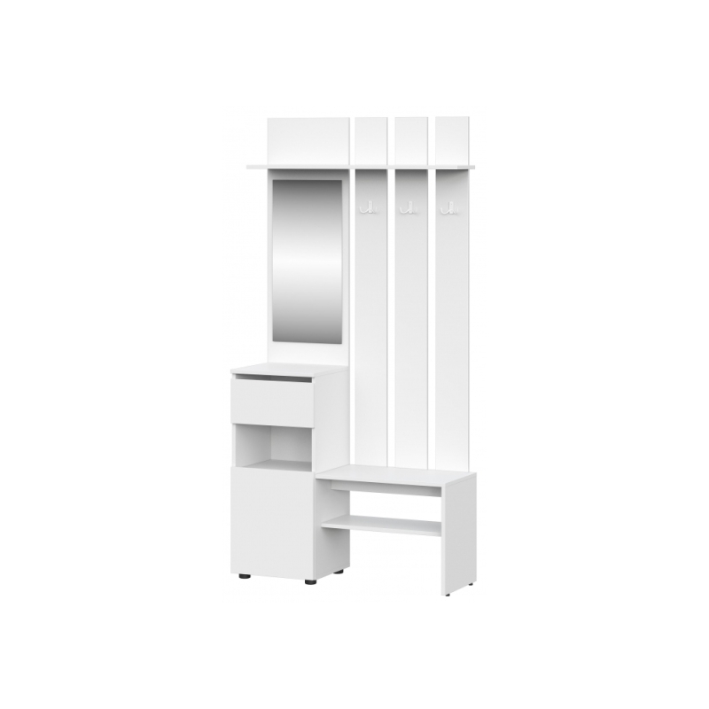 Прихожая Валенсия комплектация 1 белый текстурный