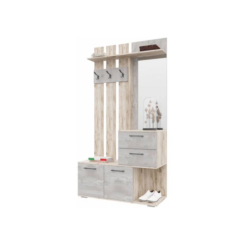 Модульная прихожая Вальс дуб крафт серый / бетонный камень комплектация 1