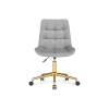 Компьютерное кресло Честер светло-серый (california 900)/ золото