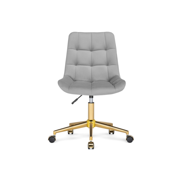 Компьютерное кресло Честер светло-серый (california 900)/ золото