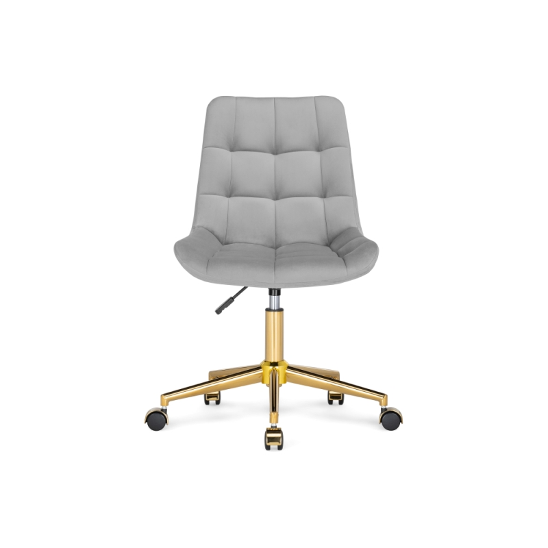 Компьютерное кресло Честер светло-серый (california 900)/ золото