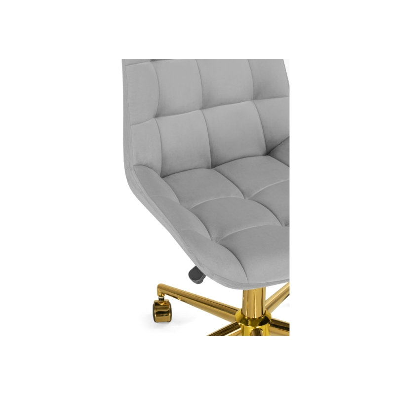 Компьютерное кресло Честер светло-серый (california 900)/ золото