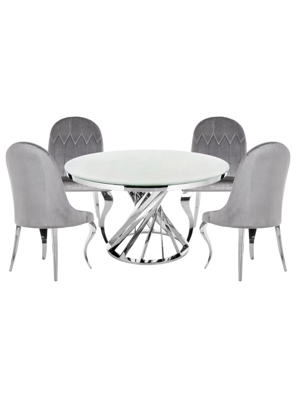 Обеденная группа Аган gray / white