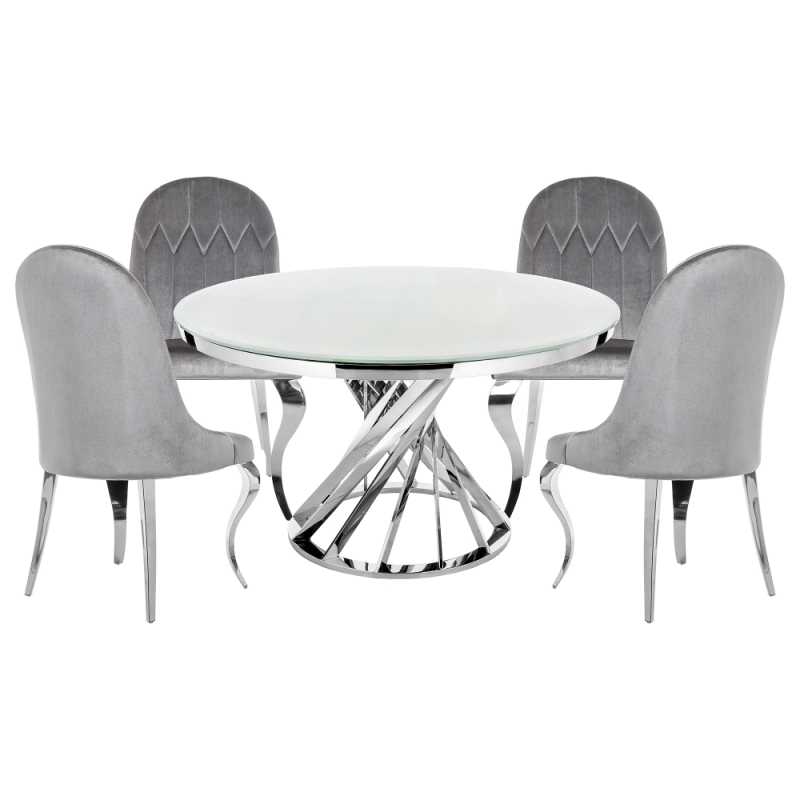 Обеденная группа Аган gray / white